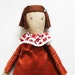 SALE Clementine Ragdoll: Handmade from Vintage and Recycled Materials, Cloth Doll