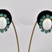 FREE SHIPPING Summer Wedding White 1940's 1940s Bride Bridal Vintage Antique Blue Designer Bergere Old Hollywood Glamour Clip Earrings