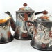 FREE SHIPPING Autumn Fall Orange 1940's 1940s Dragonware Satsumi Japanese Three 3 Piece Tea Set Tea Party High Tea Home Decor Vintage Gift