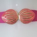1980s Cinch Belt, Fuchsia, Salmon and Gold