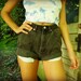 Size 26 Vintage High Waisted Black GAP Cutoff Jeans / Denim Shorts