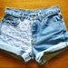 Vintage High Waisted Lace Accented Jean shorts
