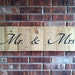 Recycled Pallet Mr. & Mrs. One Piece Sign