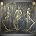 Abstract Figures Painting Acrylic Art Deco on large Canvas Black Gold Thick Textured Original Ready to Hang by ilonka FREE SHIPPING 36 x 32