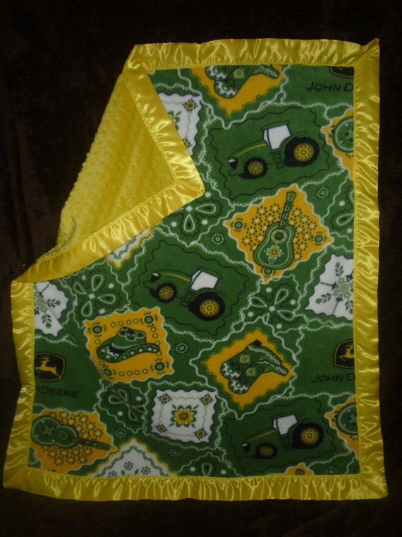 Items similar to John Deere Fleece Baby Blanket (30"x36") on Etsy