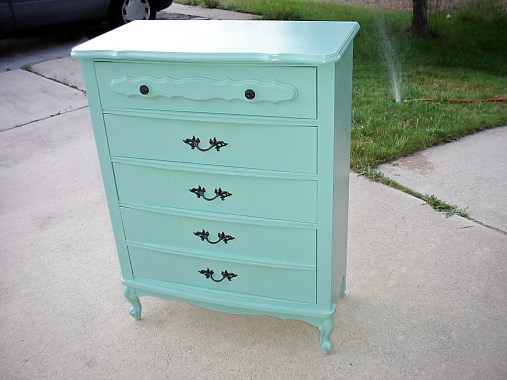 Tiffany Blue Dresser by FurnitureFriday on Etsy