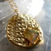Raw fire opal necklace