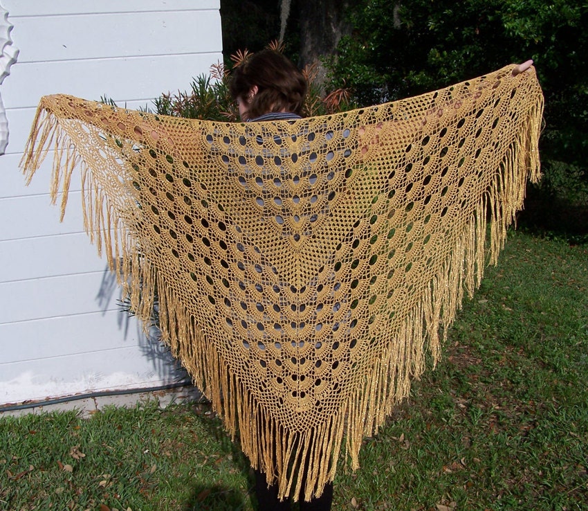 Gold Metallic Crochet Thread