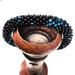 Black and blue crochet beaded bracelet