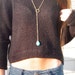 Turquoise Drop Lariat Necklace