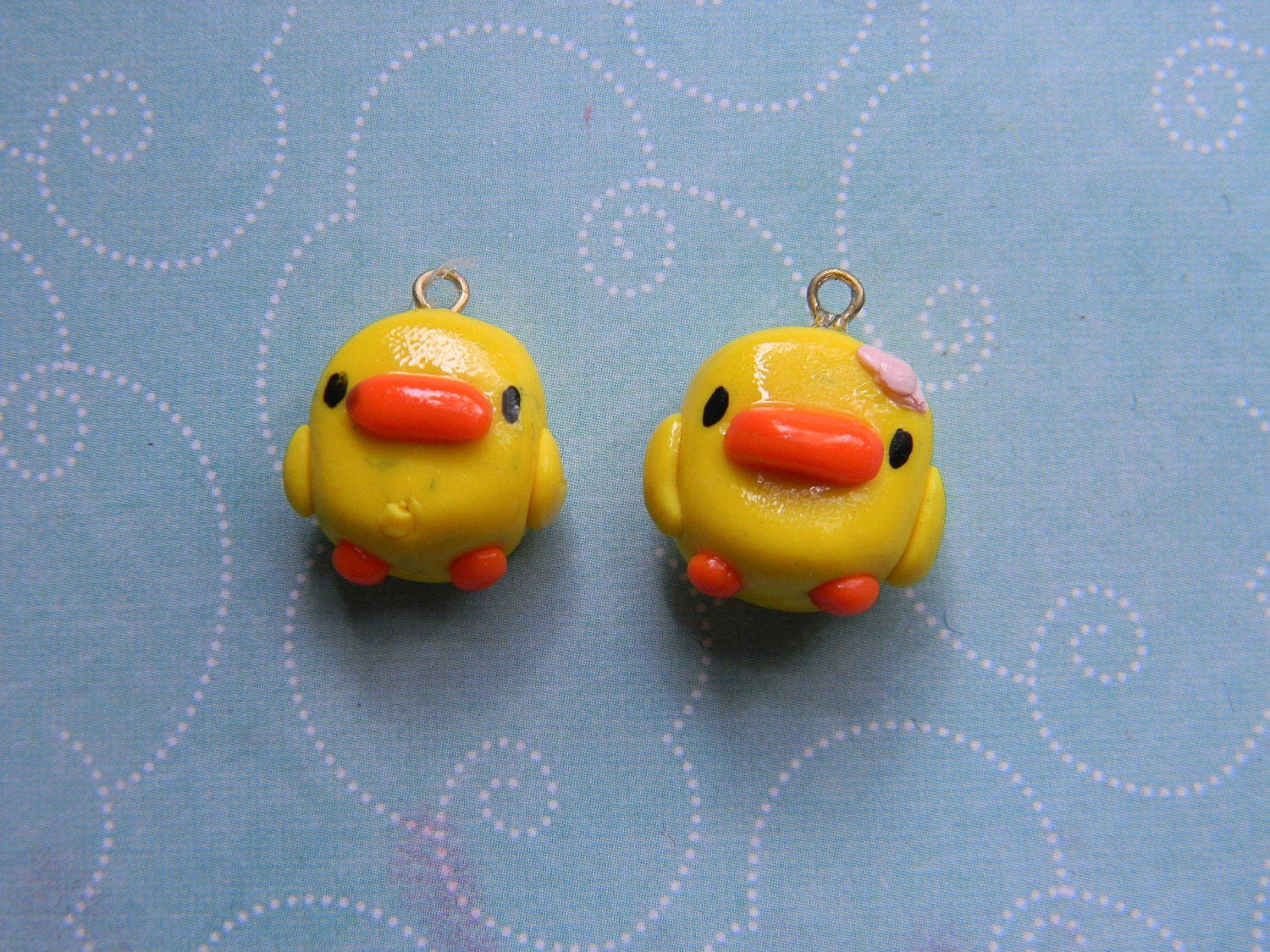 Polymer Clay Baby Duck Charms