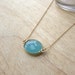 Peruvian Chalcedony Gold Necklace - simple everyday jewelry