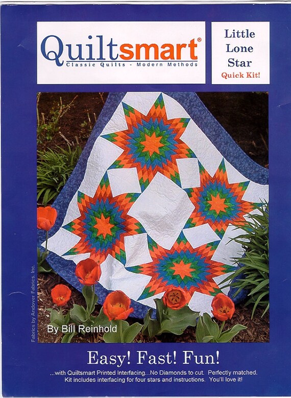 SUMMER SALE Quiltsmart Little Lone Star Quilt pattern kit with