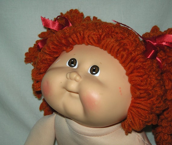 SALE Cabbage Patch Girl Red Popcorn Hair Vintage 1989 an