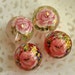 4pcs coloured drawing bead finding charm