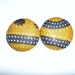 Striped and Dotted Button Earrings