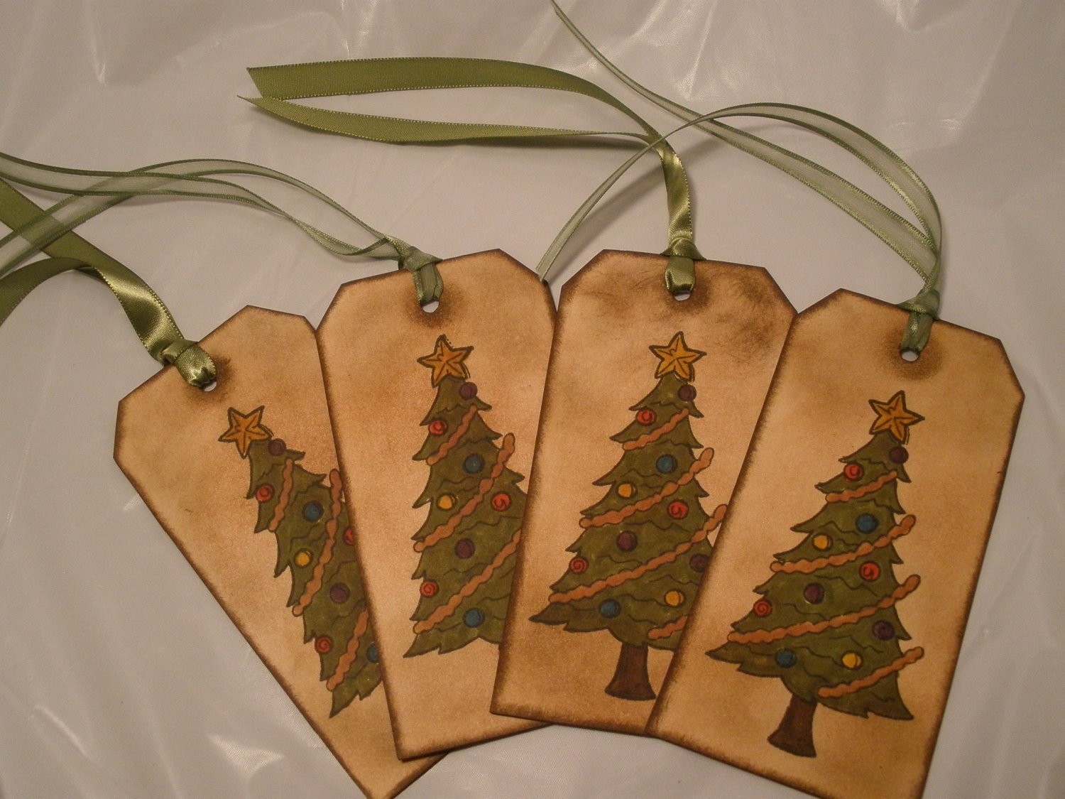 Vintage Christmas Tree Gift Tags