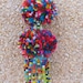 Rainbow Pompom Keychain, Bag Charm - Colored beads,Pompoms,Friendship Gift