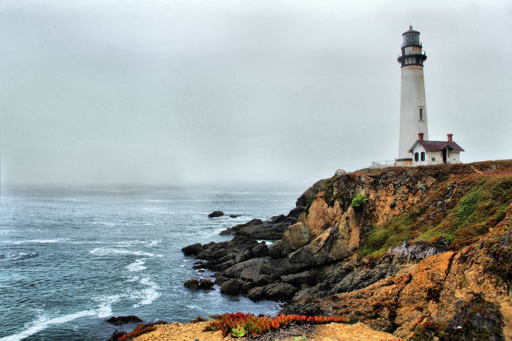 Items similar to Lighthouse Fine Art Landscape Photography cliffside