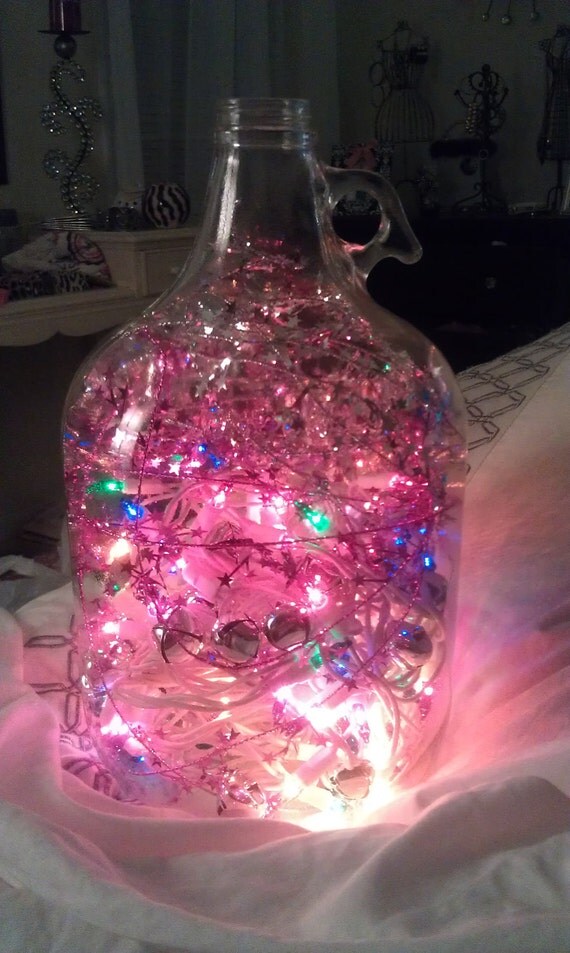 Old recycled glass gallon moonshining jug with