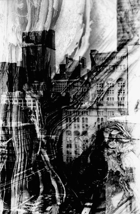 Black and White Double Negative Inkjet Print on by jessicacovey