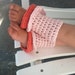 Girls Pink Leg Warmers. Darling Ruffle Crochet Leggings. Made to Order