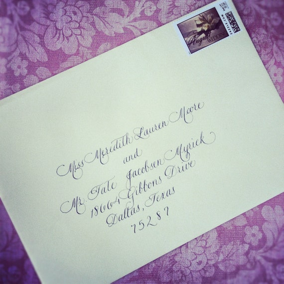 Wedding Calligraphy Envelope Addressing-Rook Font