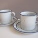 Dansk Blue Mist Dinnerware pair of cups and saucers