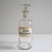 Vintage Apothecary Bottle- Glass Label