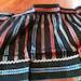 Black satin apron