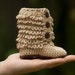 Tall Furry Baby Booties, Tan Brown moccasin shoe boy newborn-6 months, Christmas in July Sale, CIJ