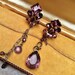 Asymmetrical Purple Amethsyt Czech W West Germany Earrings