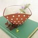 Vintage Polka Dot little bowl brown with white made in Norway Shabby Chic Cottage Chic Bedroom Decor Kitchen Decor