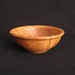 Maple Wood Salad Bowl, wood turning, brown to tan coloration, figured maple wood