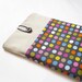 iPad case, iPad sleeve, iPad cover, Tablet sleeve. Padded Grey and Polka dot
