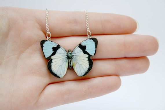 Miniature Wooden Butterfly Necklace