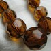Vintage Amber Choker retro 1970s style chain acrylic