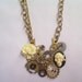 STEAMPUNK Necklace UNIQUE Vintage Pocket Watch Parts Skull Rose Brass Gear Wheels Watch Face Two Tone Pendant Mechanical by DKsSteampunk