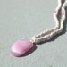Pink fused glass handmade necklace Clearance item