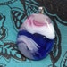 Fused glass oval pendant