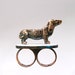 Double ring Cuprum Dog 2. Handmade (Copper), for pet lovers, jewelry dog sculpture, dog ring, brass knuckles