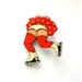 Brooch Skating Legs, Christmas gift idea, red, funny holiday jewelry