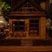 Folk art wood cottage