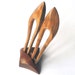 Wooden mini hair forks, 2 prong, Hair sticks, Wood, Walnut, Hairpin, Handmade