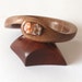 Wooden Bangle, Leopard Jasper, Bracelet, Walnut, Handmade,Wood