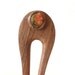 Wooden hair fork, 2 prong, Hair sticks, Wood, Walnut, Unakite, Hairpin, Handmade