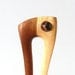 Wooden hair fork, 2 prong, Hair sticks, Wood, African Wild Seringa, Rainbow agate, Burkea Africana, Hairpin, Handmade, Gemstone