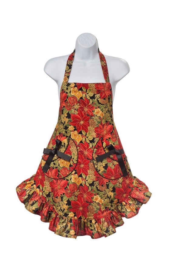 Women's Christmas Apron Holiday Elegance Christmas