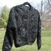 Stunning 1950's Black Hand Sequined in Hong Kong Vintage Sweater