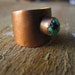 Turquoise ring- One World copper tapered ring